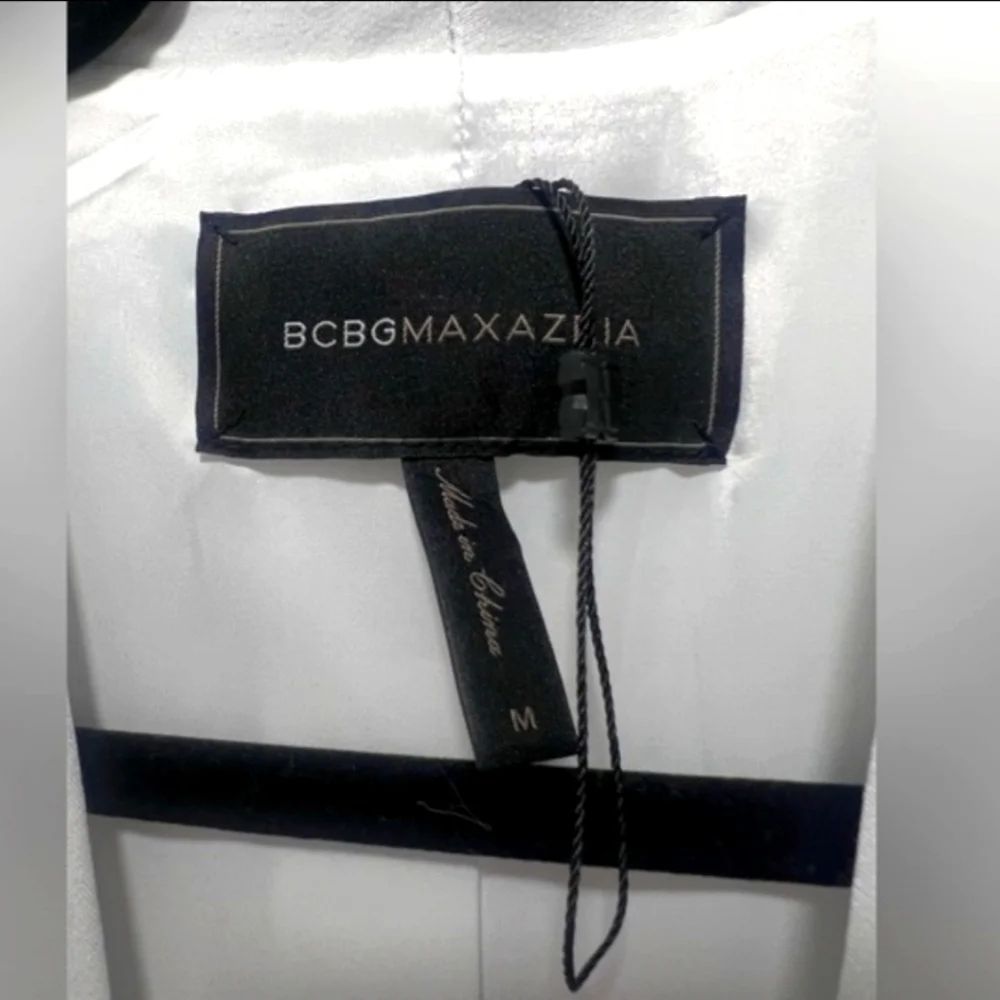 BCBGMaxAzria White Sleeveless Vest Long Medium - Picture 3 of 5